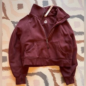 Lululemon Maroon half zip pullover